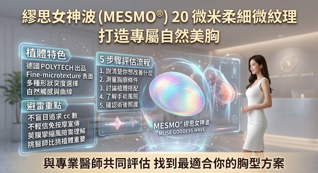 繆思女神波是什麼？MESMO 隆乳材質特色、適合對象與注意事項