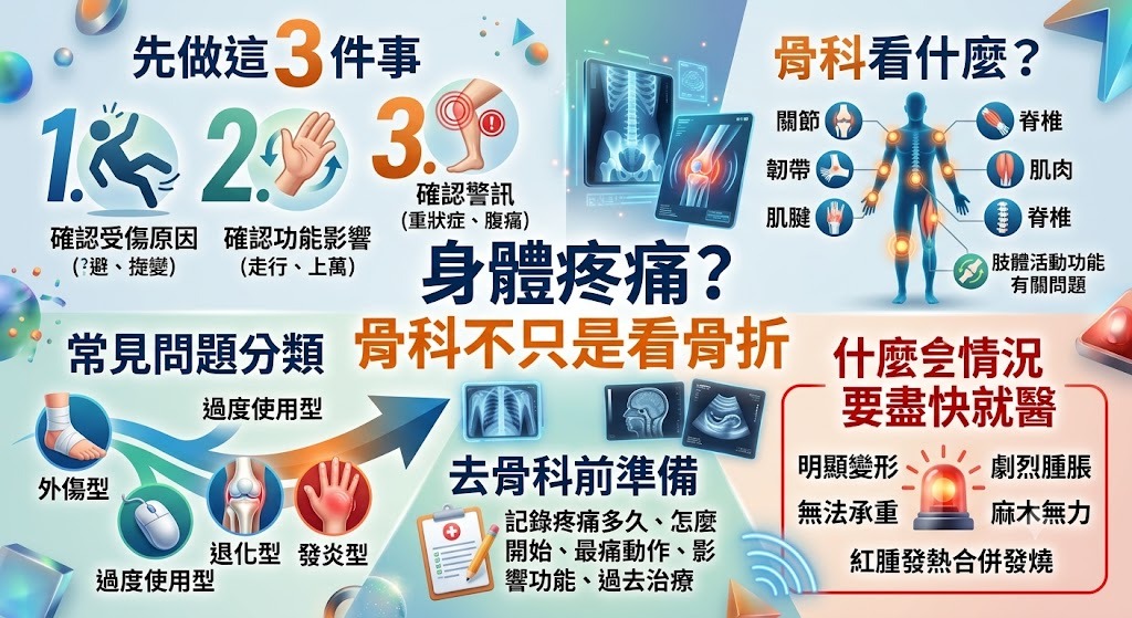 骨科看什麼？肩頸腰背痛、關節疼痛與扭傷就醫判斷指南