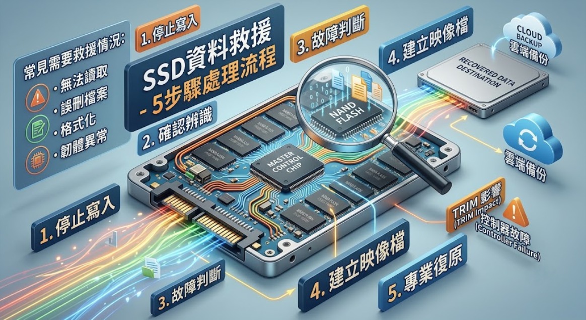 SSD資料救援怎麼做？誤刪、格式化、讀不到完整處理指南