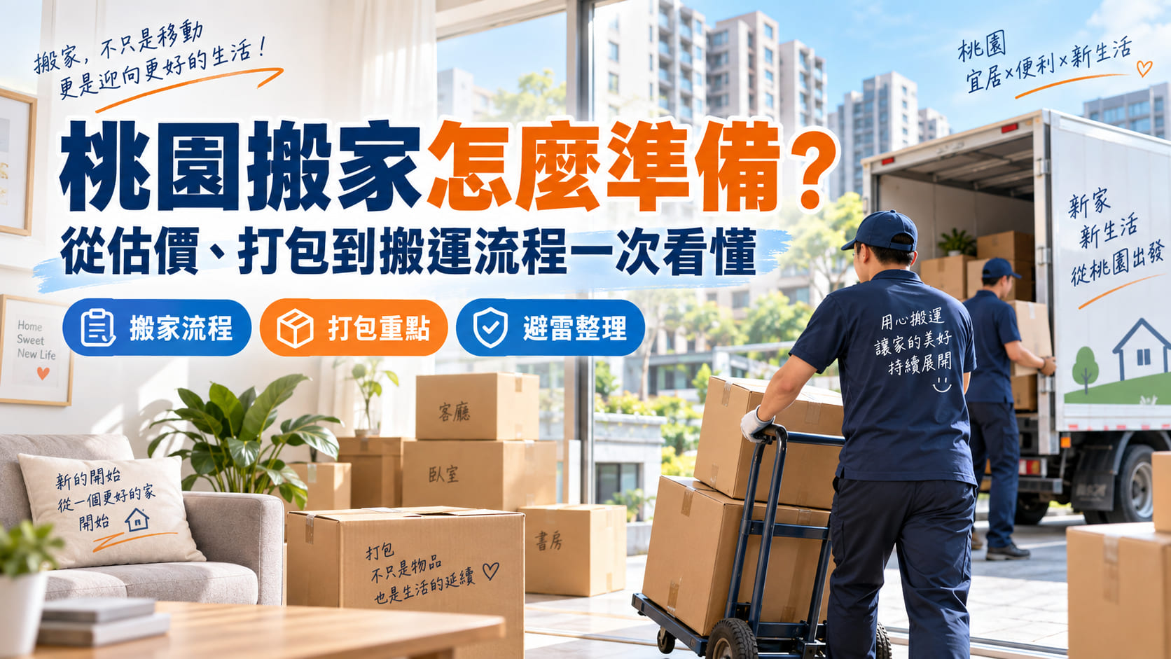 桃園搬家怎麼準備？從估價、打包到搬運流程一次看懂