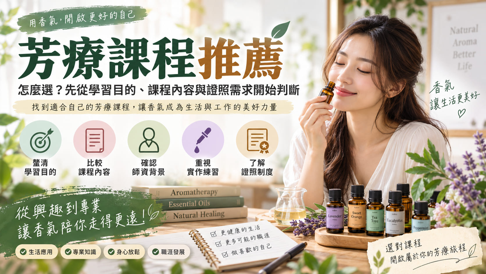 芳療課程推薦怎麼選？先從學習目的、課程內容與證照需求開始判斷