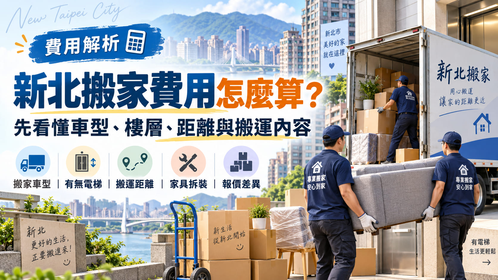 新北搬家費用怎麼算？從車型、樓層到搬運距離一次看懂報價差異